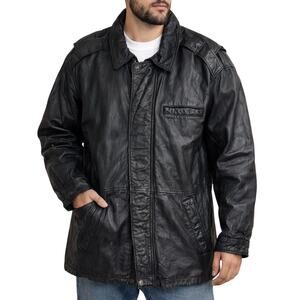 Vintage 90s Men’s XL Wilsons Black Leather Jackets Zip Front Snap Cuffs Lined